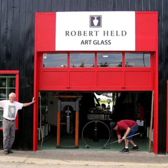 Robert Held Poppy Blown Glass Vase - Picture 7 of 8